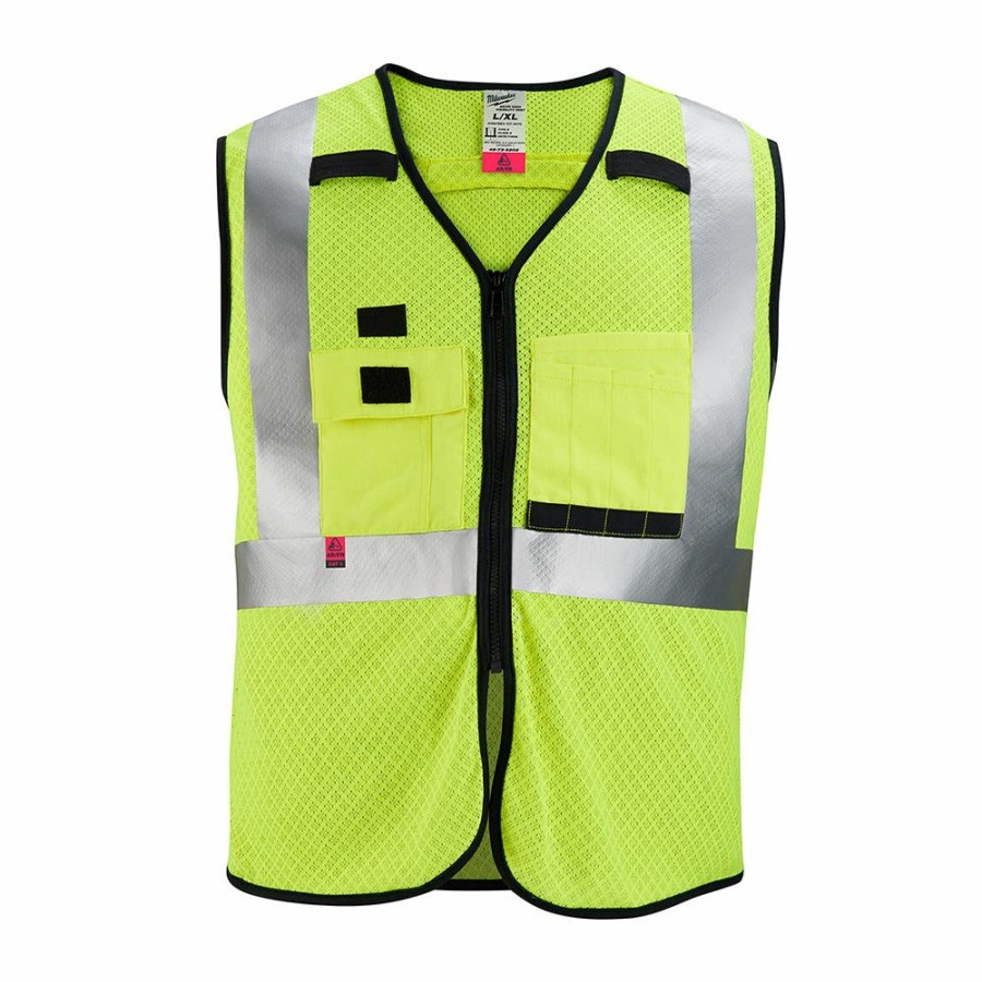 Safety & Work Wear Milwaukee Tools | Milwaukee Ar/Fr Cat. 1 Class 2 Mesh Safety Vest 48-73-520