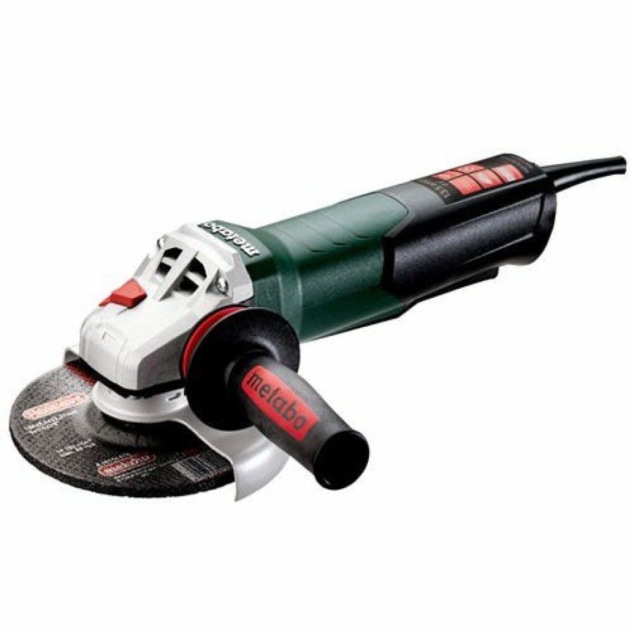 Power Tools Metabo Tools | Metabo Wep 15-150 Quick 6" Angle Grinder W/ Tc Electronics Non-Locking Paddle Switch 13.5 Amp 600488420