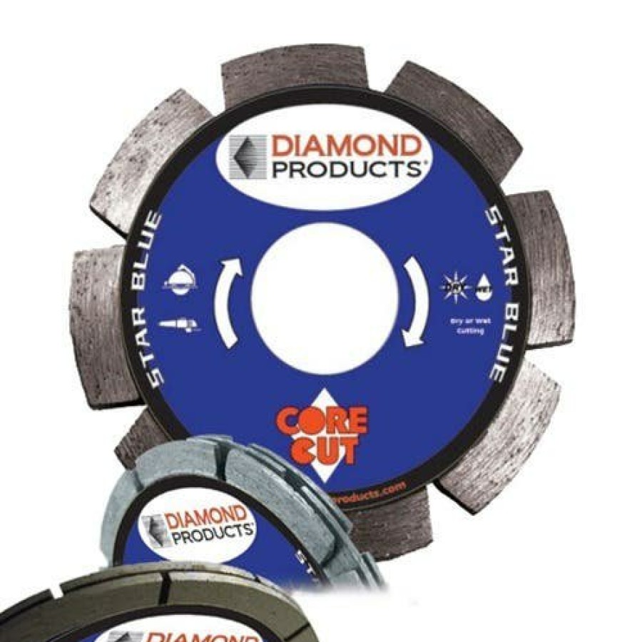 Accessories Diamond Products | Diamond Products 5" X .250" X 7/8" Star Blue Tuck Pointing Sandwich Blade 07916