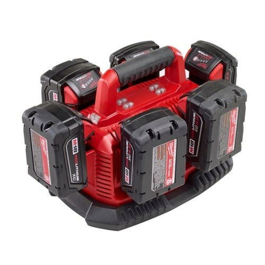 Power Tools Milwaukee Tools | Milwaukee M18 6 Bay Sequential Charger 48-59-1806