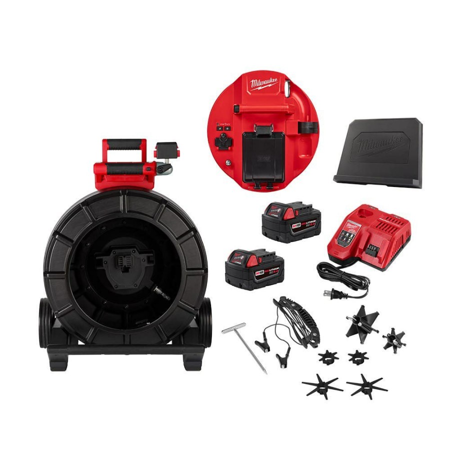 Power Tools Milwaukee Tools | Milwaukee M18 200' Mid-Stiff Pipeline Inspection System 2975-22