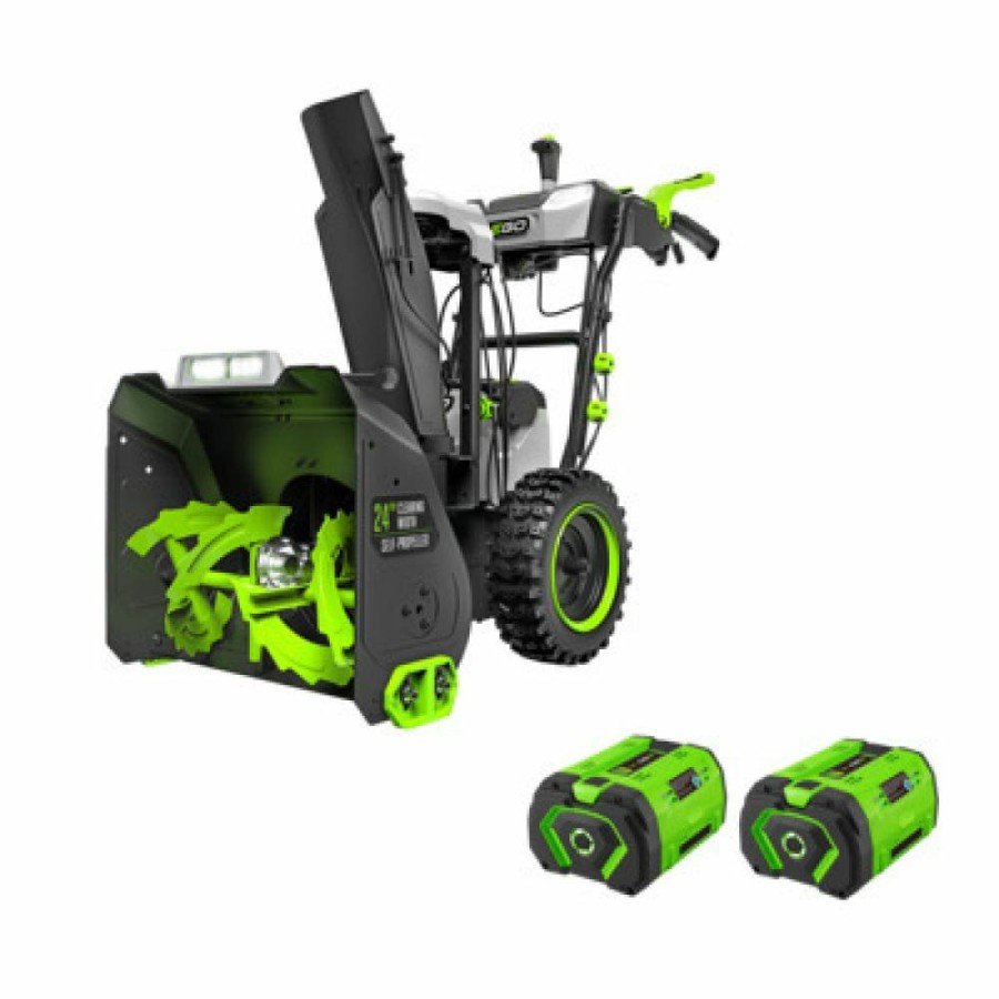 Power Tools EGO Power Equipment | Ego Power+ 24" Snow Blower Self Propelled 2-Stage 56Vx2 -10.0Ah Kit & Dual Port Super-Charger Snt2416