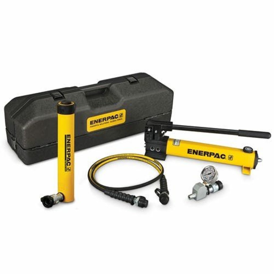 Power Tools Enerpac | Enerpac 10 Ton Hydraulic Cylinder & Hand Pump Set W/ 10.13" Stroke Scr1010Tb