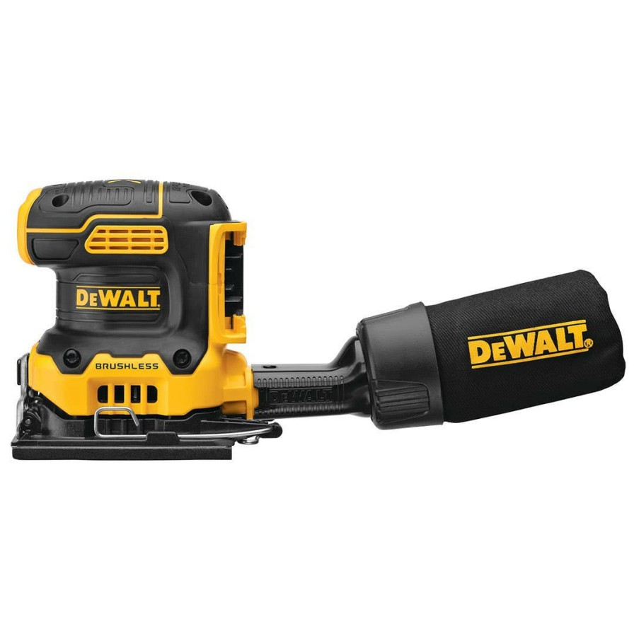 Power Tools DeWalt | Dewalt 20V Max Xr Brushless Cordless 1/4 Sheet Variable Speed Sander (Tool Only) Dcw200B