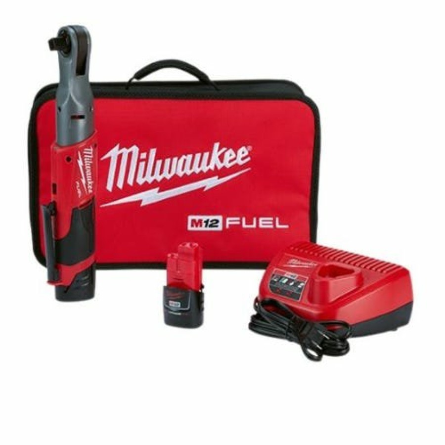 Power Tools Milwaukee Tools | Milwaukee M12 Fuel 1/2" Ratchet (2.0Ah) Kit 2558-22