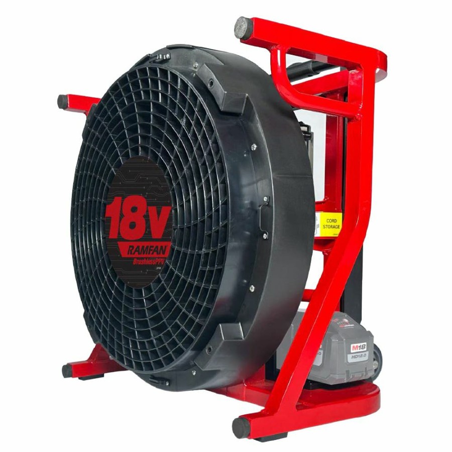 Power Tools Ram Fans | Ramfan 18V Brushlessppv 18", Milwaukee M18 Compatible (No Battery) El5518M