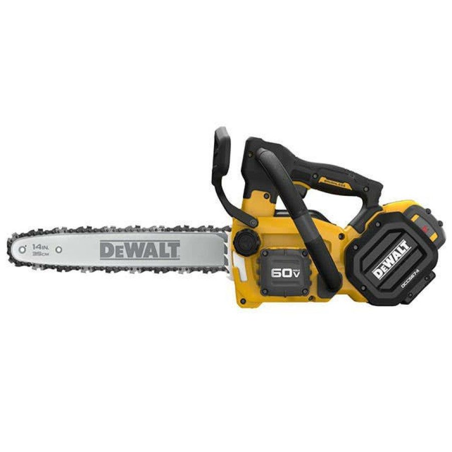 Power Tools DeWalt | Dewalt 60V Max 14" Top Handle Chainsaw Kit Dccs674X2