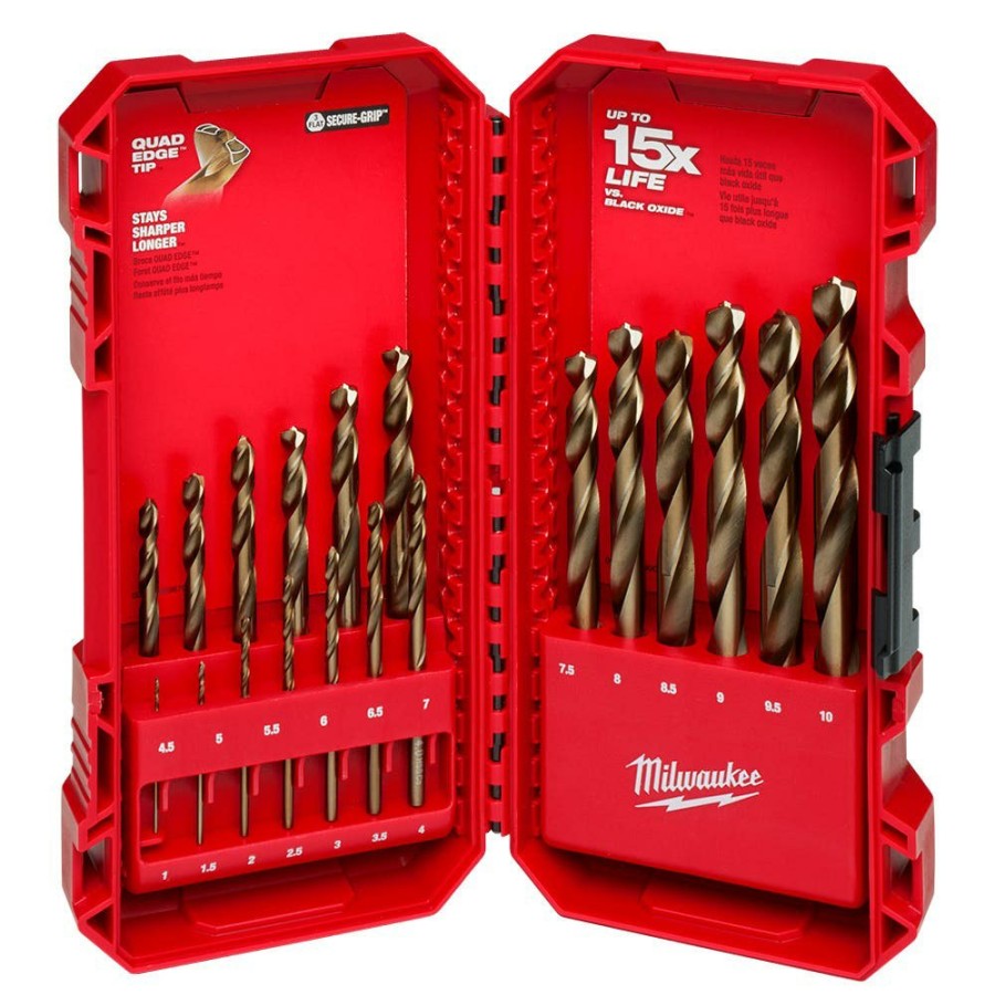 Accessories Milwaukee Tools | Milwaukee Red Helix Cobalt Metric Drill Bit Set - 19Pc 48-89-2530