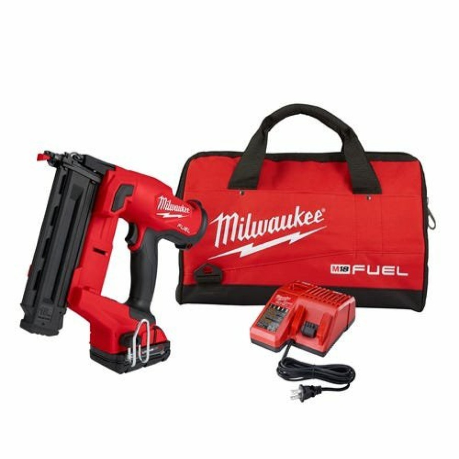 Power Tools Milwaukee Tools | Milwaukee M18 Fuel 18Ga Brad Nailer (2.0Ah) Kit 2746-21Ct