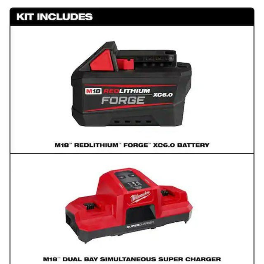 Power Tools Milwaukee Tools | Milwaukee M18 6.0Ah Battery Starter Kit 48-59-1861