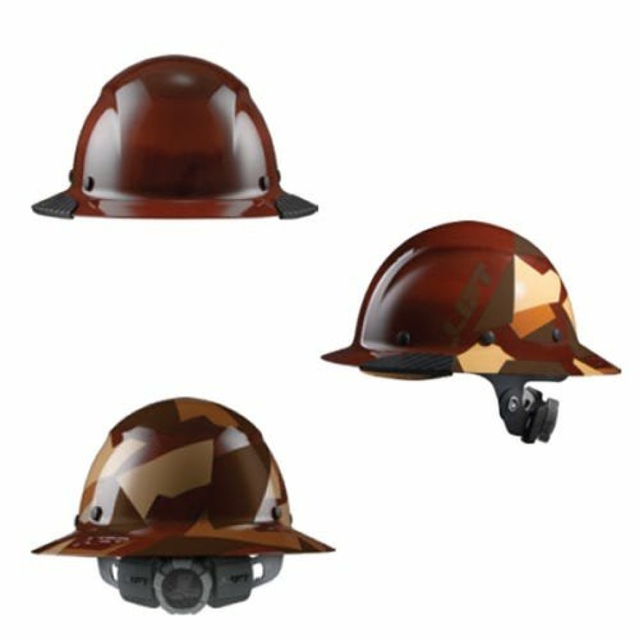 Safety & Work Wear Lift Safety | Lift Dax Fifty 50 Fiber Resin Full Brim Hard Hat (Natural/Desert Camo) Hdf50-20Cd