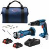 Power Tools Bosch Power Tools | Bosch Power Tools 18V 2-Tool Combo Kit With Brushless Screwgun, Brushless Cut-Out Tool And (2) Core18V 4 Ah Advanced Power Batteries Gxl18V-291B25