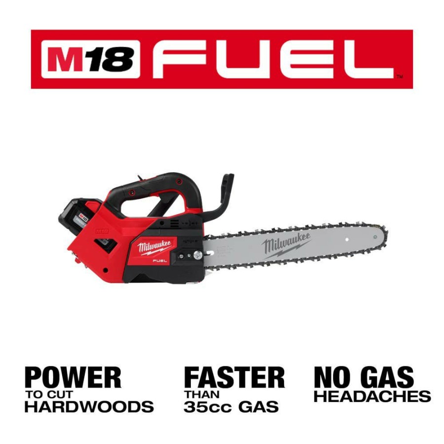 Power Tools Milwaukee Tools | Milwaukee M18 Fuel 14" Top Handle Chainsaw Kit 2826-21T