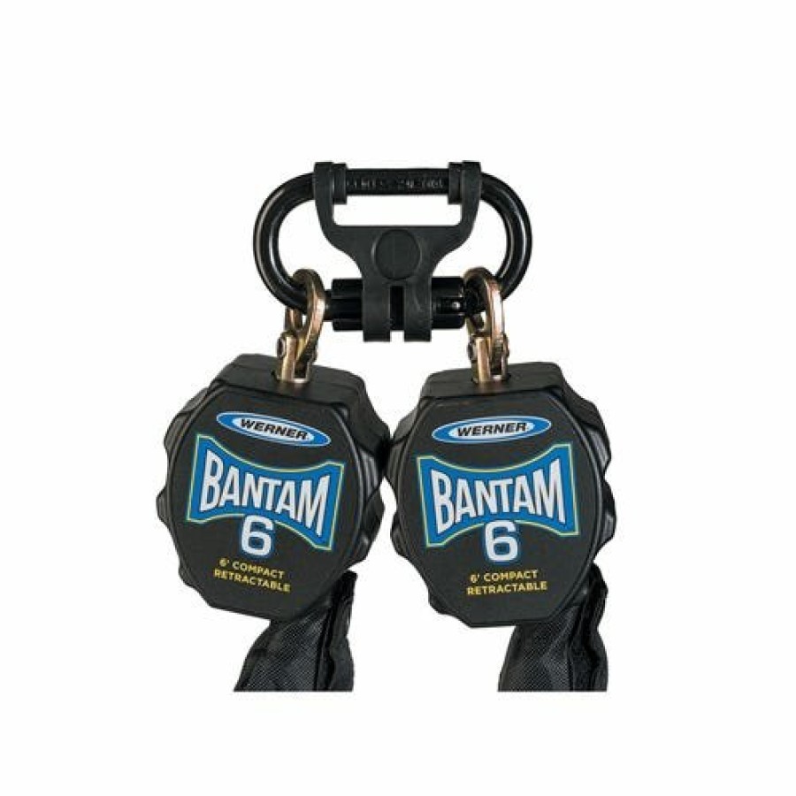 Safety & Work Wear Werner | Werner Bantam 6' Web Self-Retracting Lifeline Twinleg Carabiner R431006