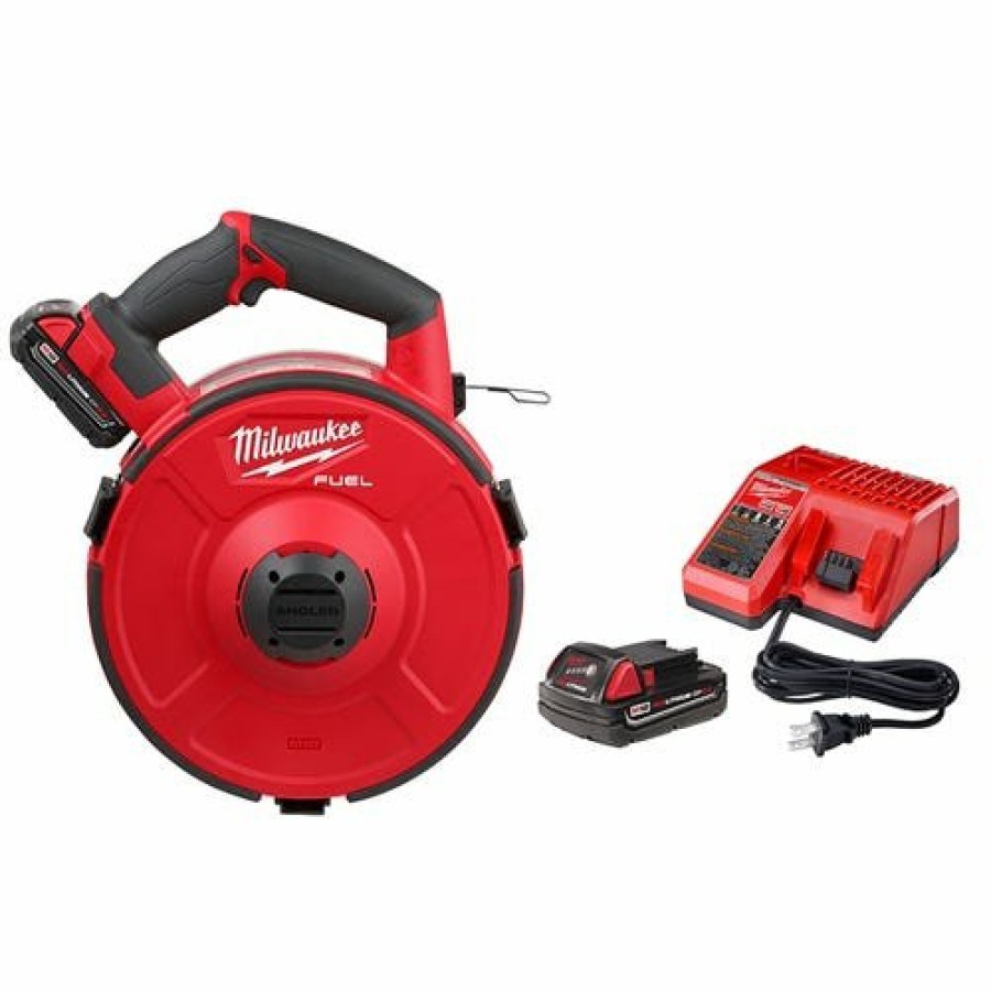 Power Tools Milwaukee Tools | Milwaukee M18 Fuel Angler 120' Steel Pulling Fish Tape Kit 2873A-22