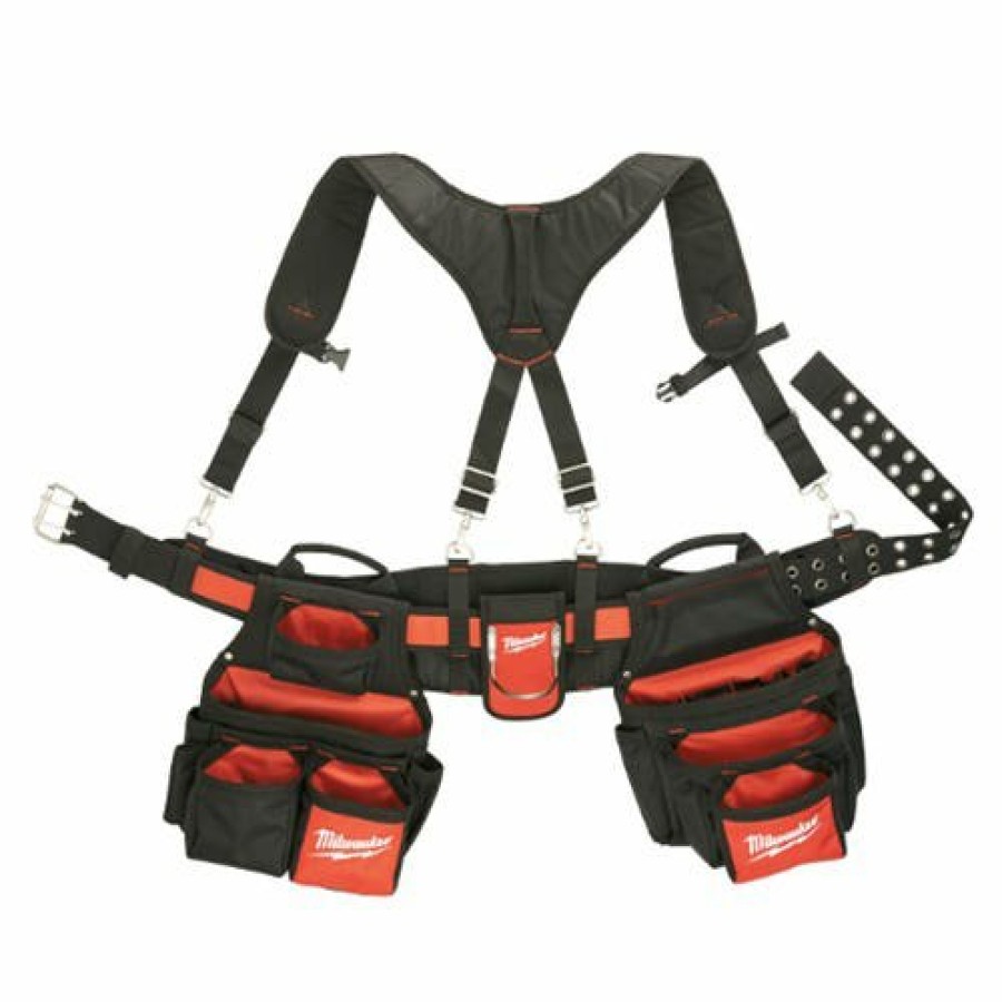 Safety & Work Wear Milwaukee Tools | Milwaukee Contractor Work Belt With Suspension Rig 48-22-8120