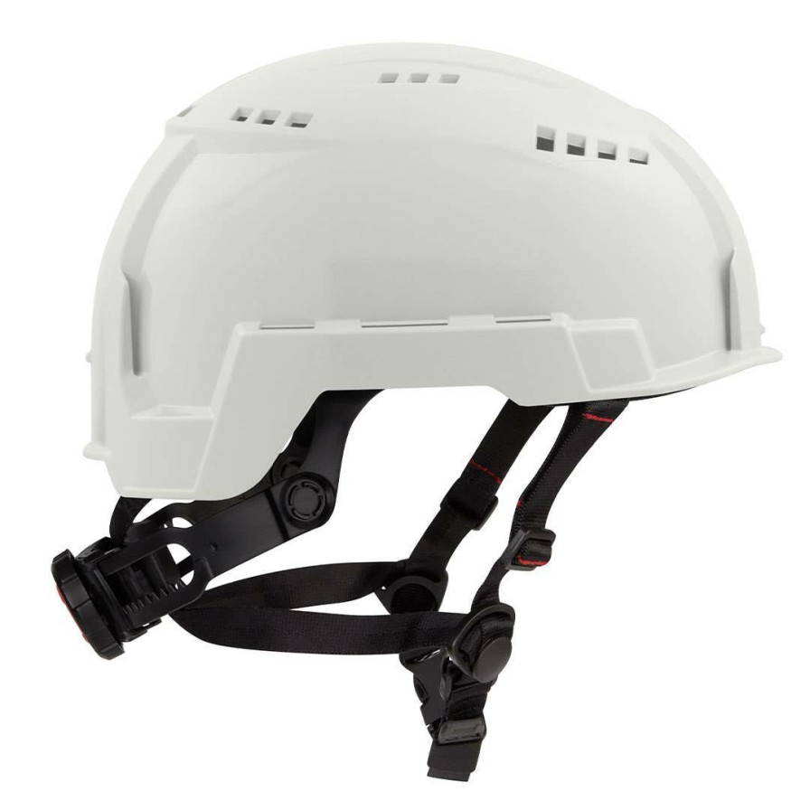 Safety & Work Wear Milwaukee Tools | Milwaukee White Vented Type 2 Class C Safety Helmet W/ Bolt 48-73-1300