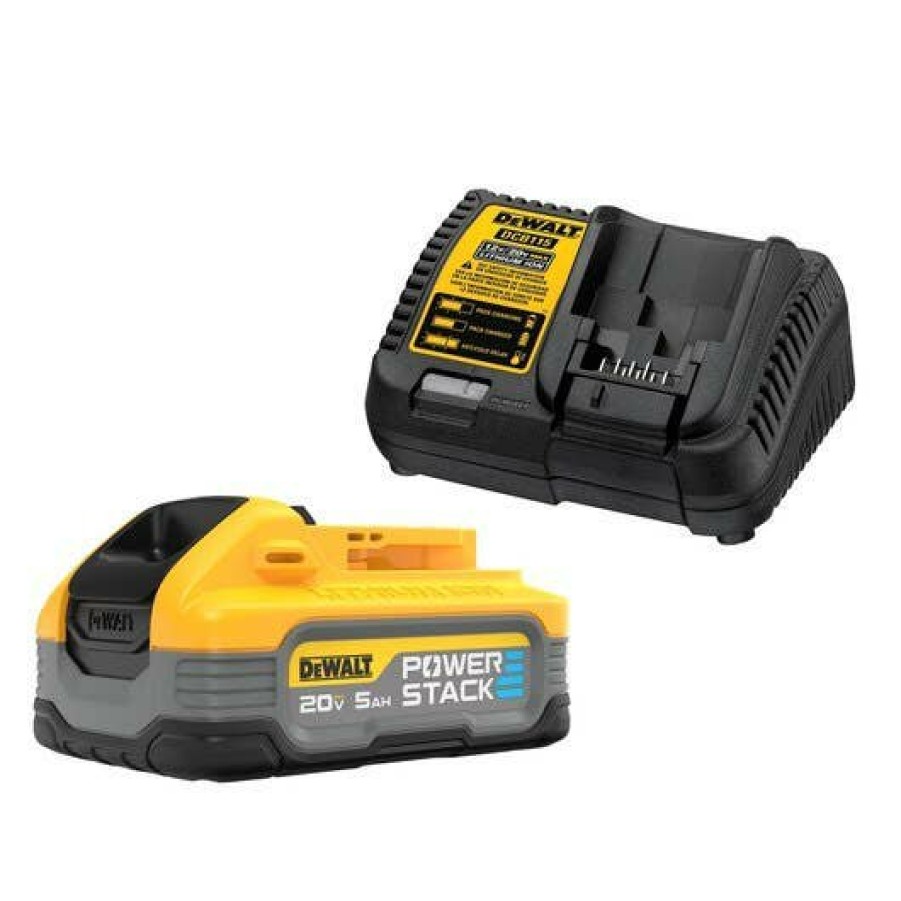 Power Tools DeWalt | Dewalt 20V Max Powerstack 5.0 Ah Battery Starter Kit Dcbp520C