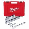 Hand Tools Milwaukee Tools | Milwaukee 1/2" Drive 22Pc Ratchet & Socket Set Sae 48-22-9410