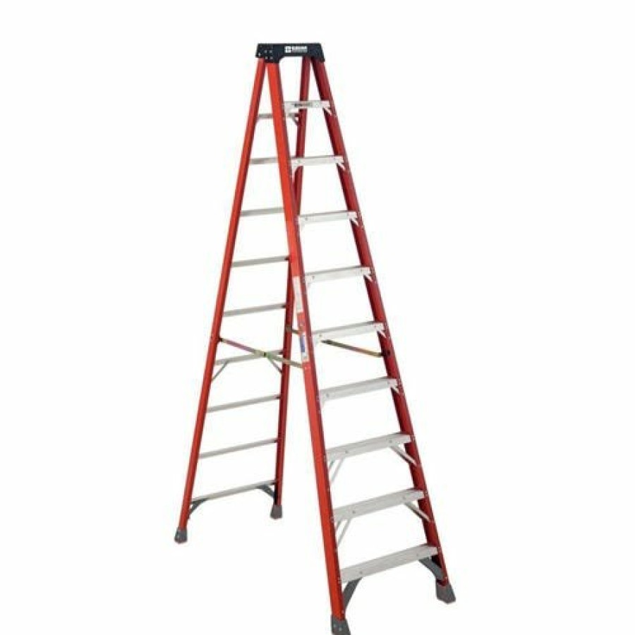 Hardware & Jobsite Supplies Bauer Ladders | Bauer 12' Fiberglass Stepladder Type Ia 300 Lb. Rated 30412