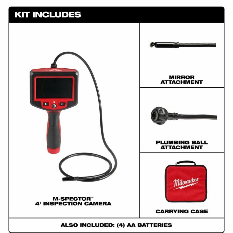 Power Tools Milwaukee Tools | Milwaukee M-Spector 4' Inspection Camera 2319-20