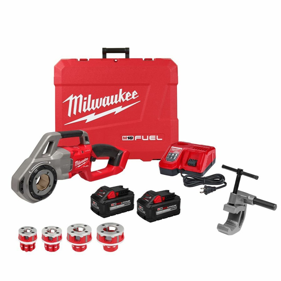 Power Tools Milwaukee Tools | Milwaukee M18 Fuel Compact Pipe Threader Kit One-Key & 1/2" - 1-1/4" Compact Npt 11R Die Head Kit (600-I) 2870-22