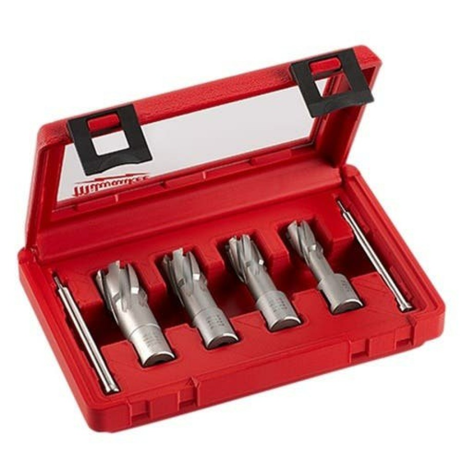 Accessories Milwaukee Tools | Milwaukee 4 Piece 1-3/8" Tct Annular Cutter Kit 49-22-8430