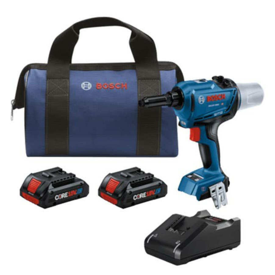 Power Tools Bosch Power Tools | Bosch 18V Brushless Connected Rivet Tool Kit Grg18V-3600Cb24