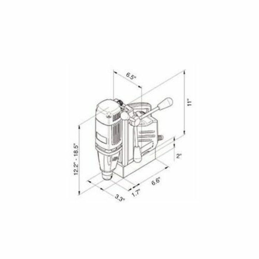 Power Tools CS Unitec | Cs Unitec 1-1/4" Magnetic Drill Single Speed Mabasic 200