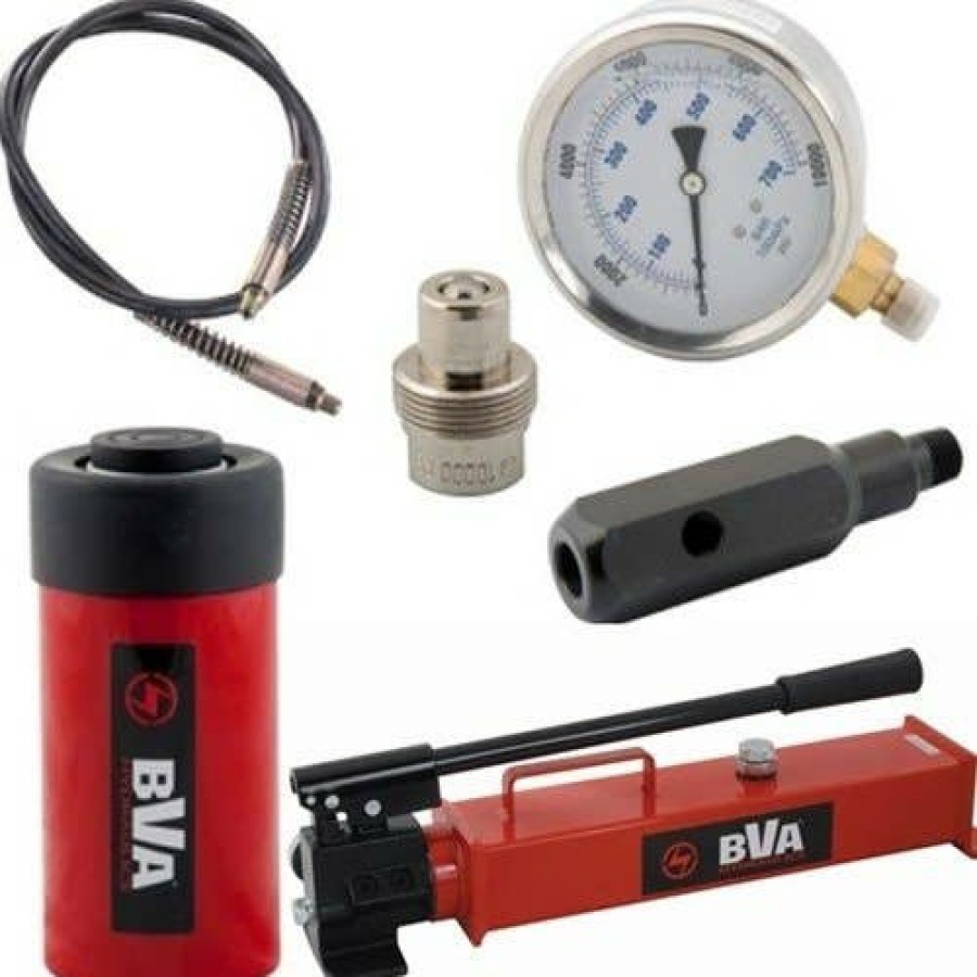 Power Tools BVA Hydraulics | Bva 25 Ton 14.25" Stroke Hydraulic Cylinder Set With P2301 Hand Pump Sp23-2514