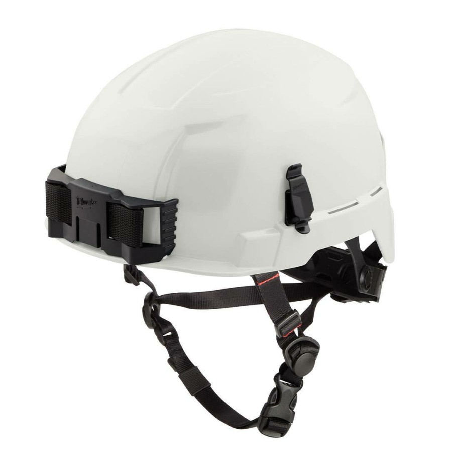 Safety & Work Wear Milwaukee Tools | Milwaukee White Unvented Type 2 Class E Safety Helmet W/ Bolt 48-73-1301