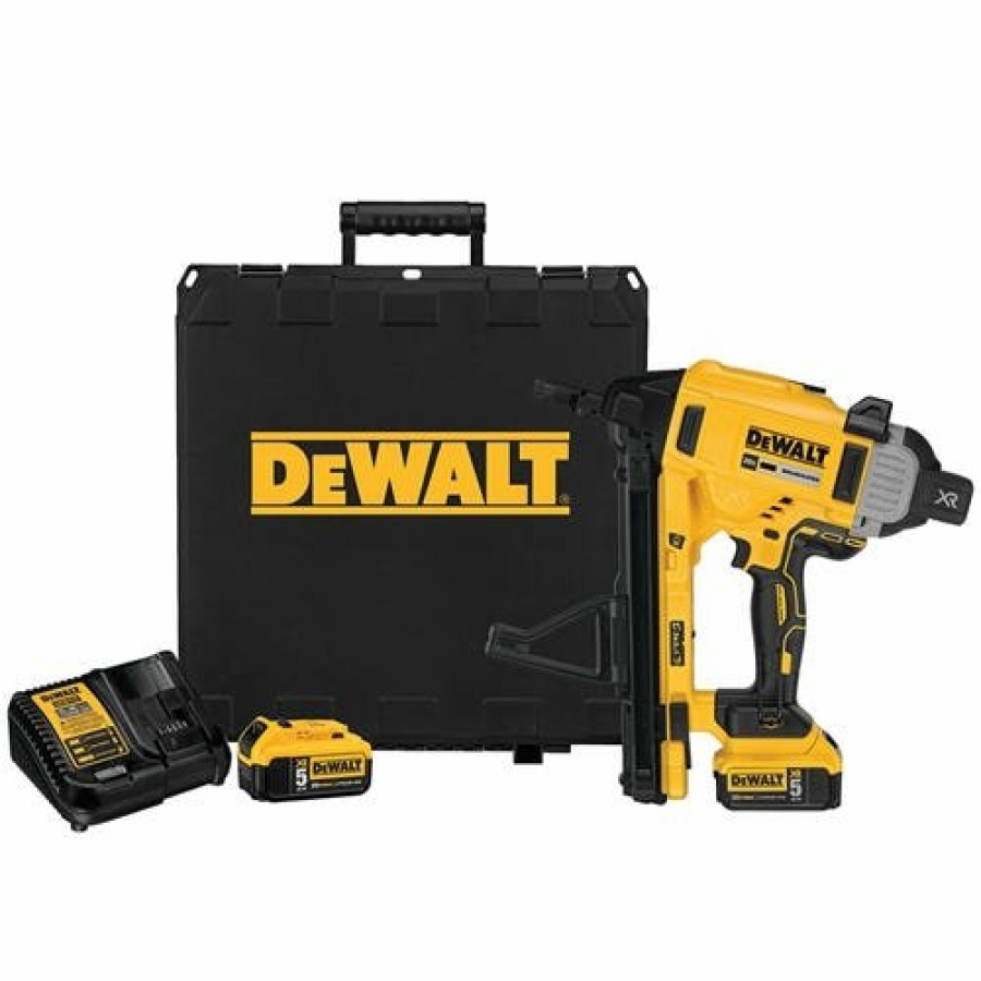 Power Tools DeWalt | Dewalt 20V Max Xr 1" Concrete Nailer 15 Deg. Cordless Kit Dcn891P2