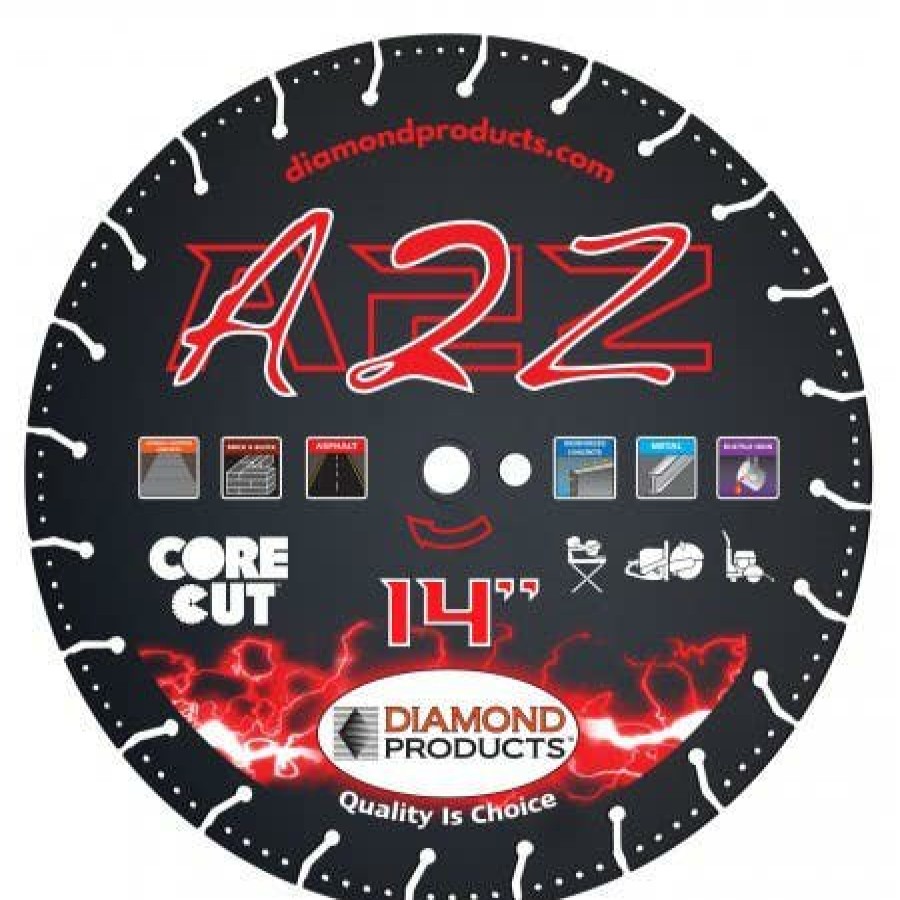 Accessories Diamond Products | Diamond Products 14" X 1.25" A2Z Specialty Metal Cutting Blade - 1" Arbor 21571