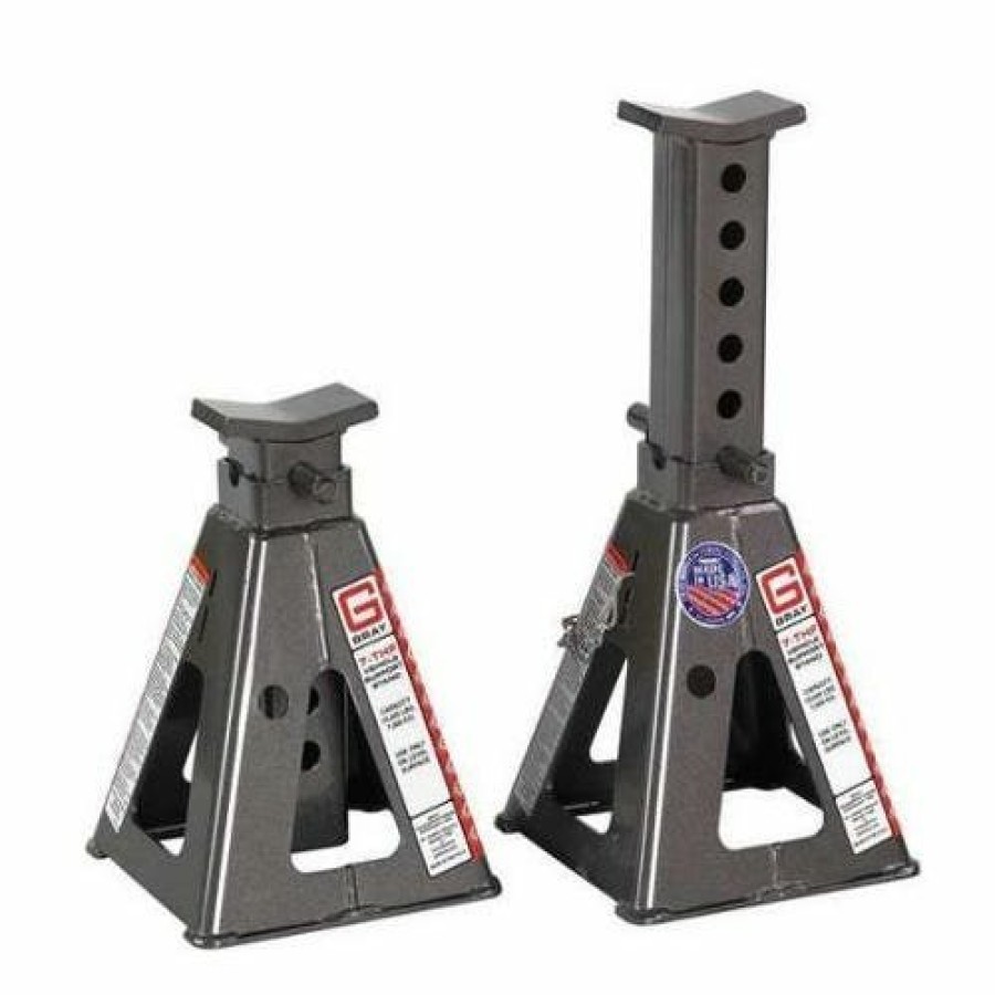 Hardware & Jobsite Supplies Gray Jacks | Gray 7 Ton Vehicle Support Jack Stand (12-20") 7-Thf