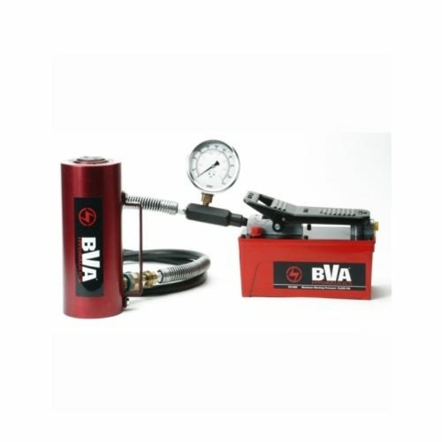 Power Tools BVA Hydraulics | Bva 60 Ton 3" Stroke Hydraulic Cylinder Set With Pa1500 Air Pump Sa15-6003T