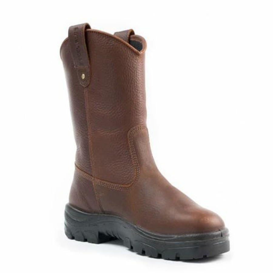 Safety & Work Wear Steel Blue Work Boots | Steel Blue Heeler Wellington Style Safety Boots W/ Steel Toe Cap - Wide Fit 812915W-Oak