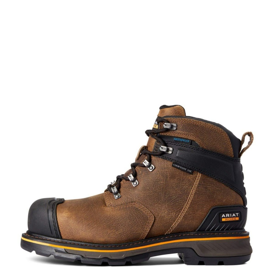 Safety & Work Wear Ariat | Ariat Men'S Stump Jumper 6" Waterproof Composite Toe Work Boots 10038299