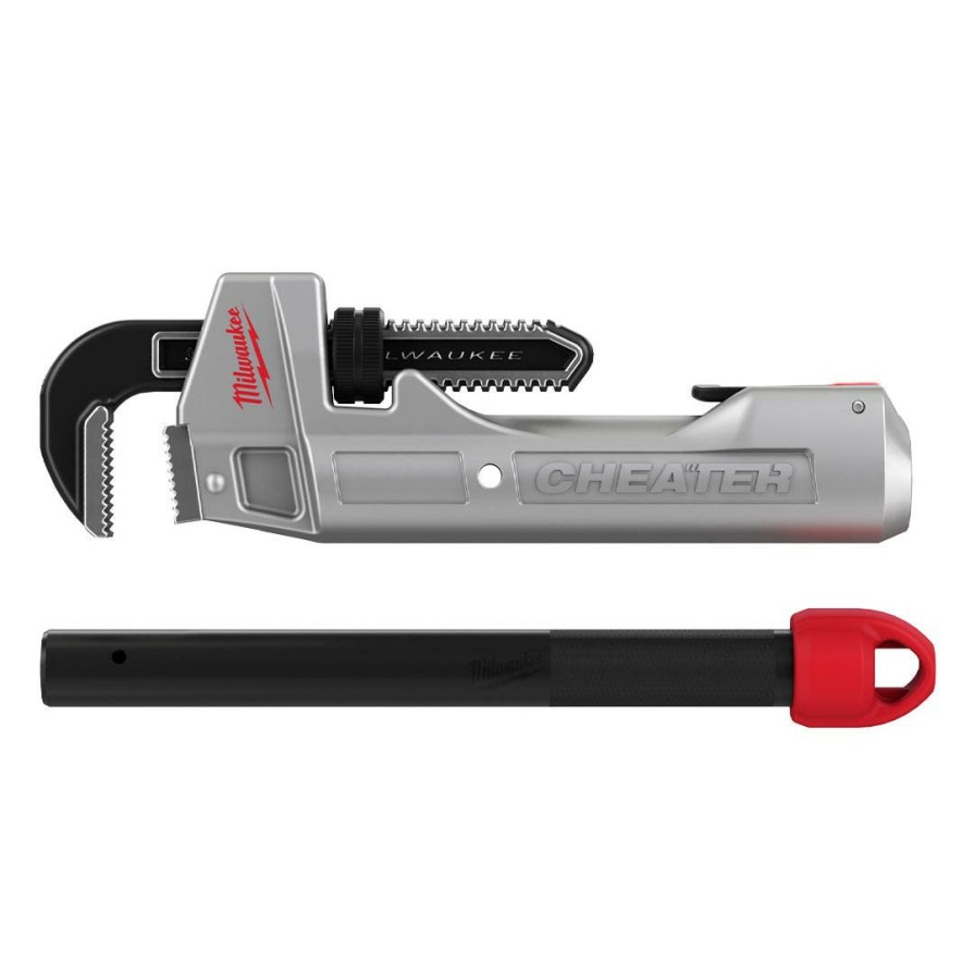 Hand Tools Milwaukee Tools | Milwaukee Cheater Aluminum Adaptable Pipe Wrench 48-22-7318