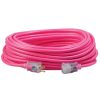 Hardware & Jobsite Supplies Southwire Tools & Equipment | Southwire 100' 12/3 Sjtw Cool Pink Outdoor General Purpose Extension Cord 2579Sw000A