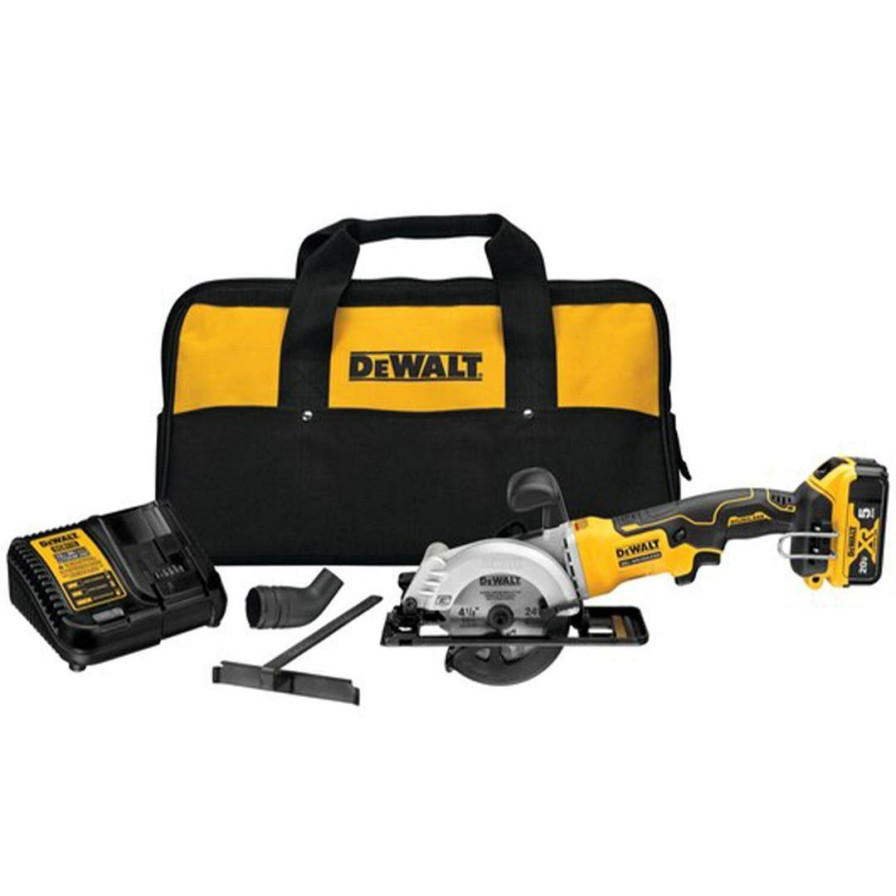 Power Tools DeWalt | Dewalt Atomic 20V Max Brushless 4-1/2" Cordless Circular Saw 5Ah Kit Dcs571P1