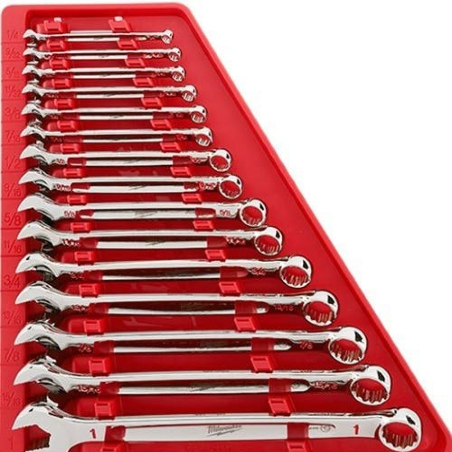 Hand Tools Milwaukee Tools | Milwaukee Sae Combination Wrench Set 15 Pieces 48-22-9415