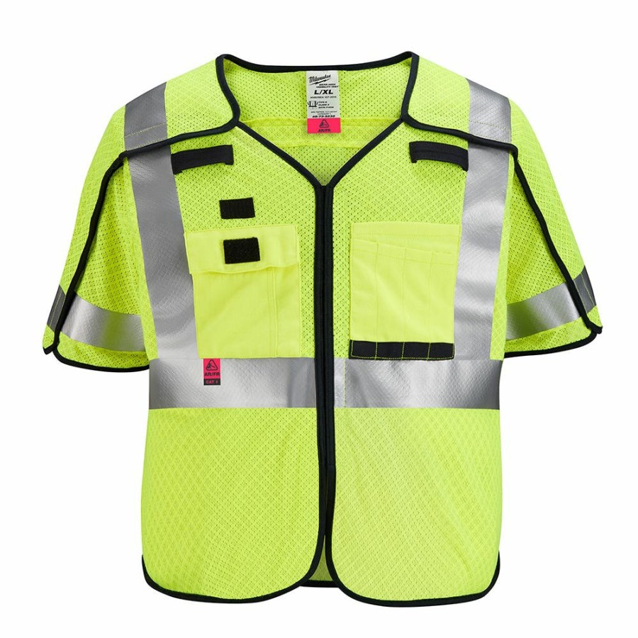 Safety & Work Wear Milwaukee Tools | Milwaukee Ar/Fr Cat. 1 Class 3 Breakaway Mesh Safety Vest - Ansi/Csa 48-73-523