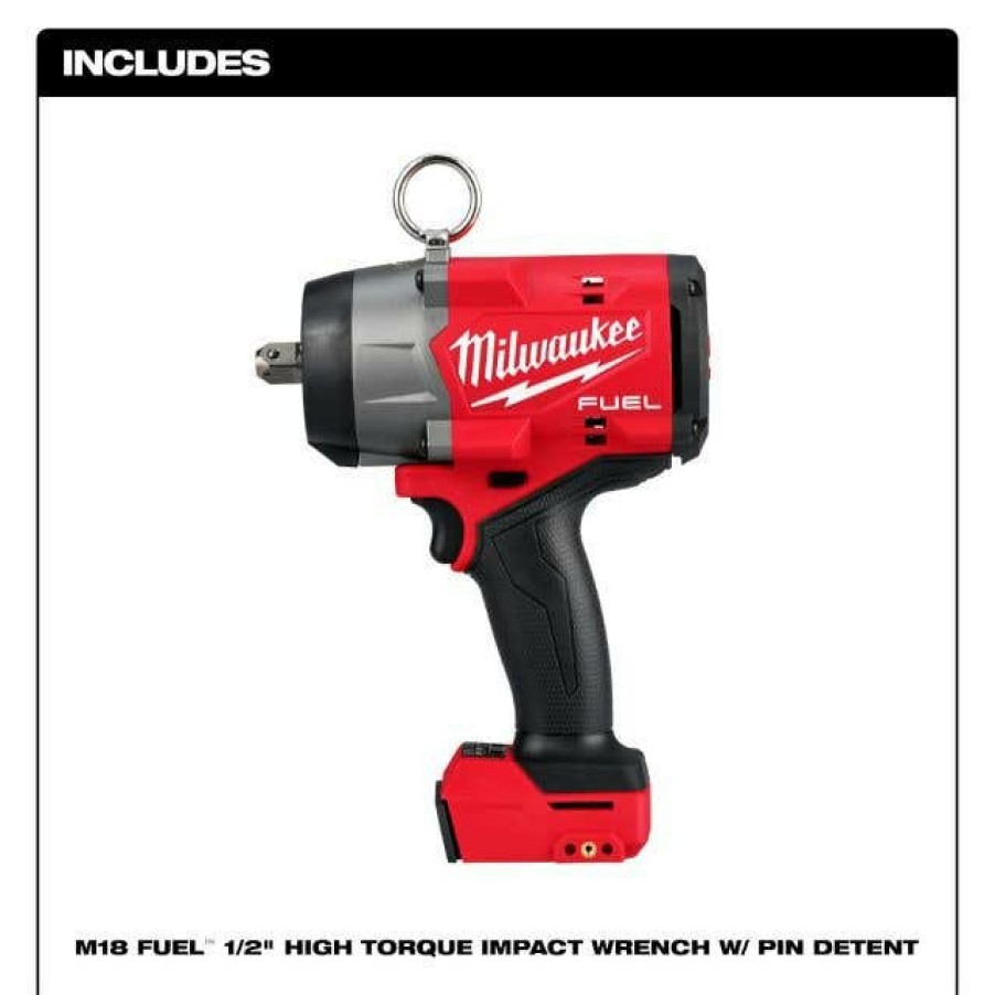 Power Tools Milwaukee Tools | Milwaukee M18 Fuel 1/2" High Torque Impact Wrench W/ Pin Detent 2966-20