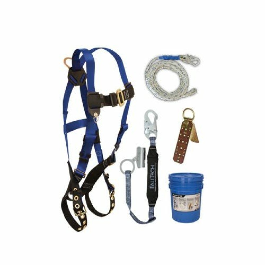 Safety & Work Wear FallTech | Falltech Contractor Roofer'S Kit (Harness 50' Lifeline Lanyard Self-Tracking) 8595A