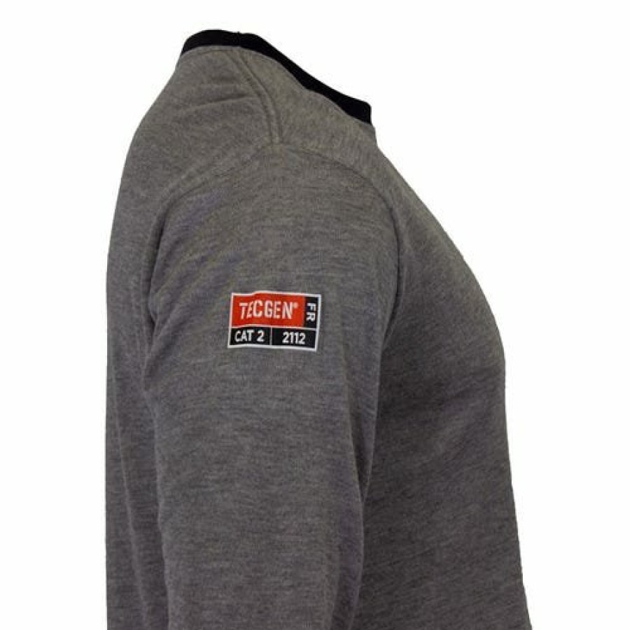 Safety & Work Wear NSA | Drifire Tecgen Fr Gray Long Sleeve T-Shirt Nsa-C541Ngels