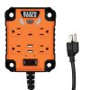 Hardware & Jobsite Supplies Klein Tools | Klein Powerbox 1, Magnetic Mounted Power Strip With Integrated Led Lights 29601