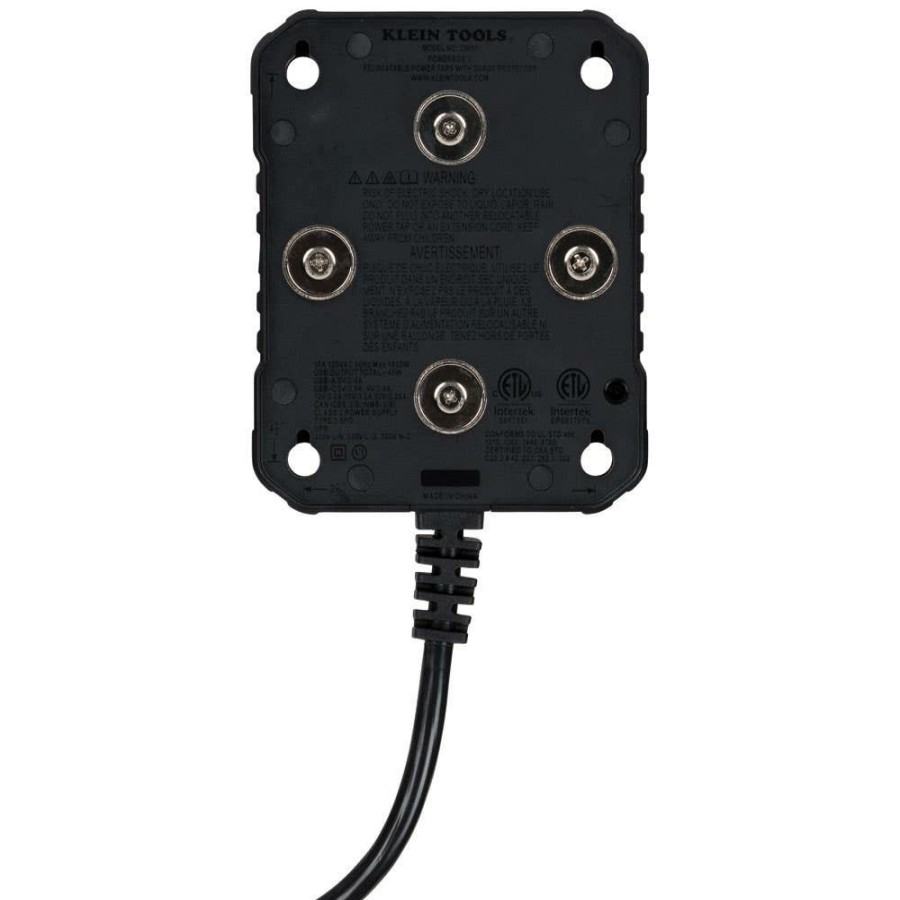 Hardware & Jobsite Supplies Klein Tools | Klein Powerbox 1, Magnetic Mounted Power Strip With Integrated Led Lights 29601