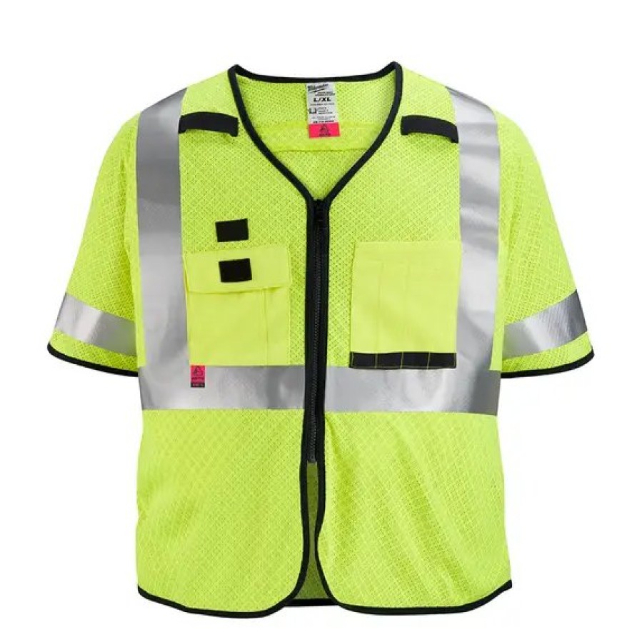 Safety & Work Wear Milwaukee Tools | Milwaukee Ar/Fr Cat. 1 Class 3 Mesh Safety Vest 48-73-522