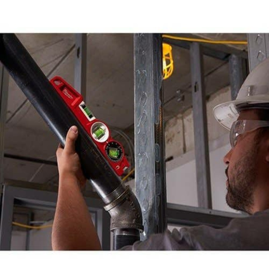 Hand Tools Milwaukee Tools | Milwaukee 10" Die Cast Torpedo Level With 360 Degree Locking Vial 48-22-5210