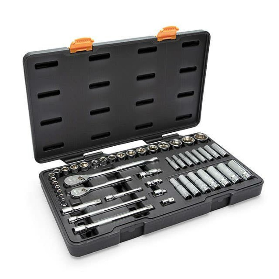 Hand Tools Gearwrench Tools | Gearwrench 47Pc 1/4" & 3/8" Drive Standard & Deep Sae Mechanics Tool Set 89090